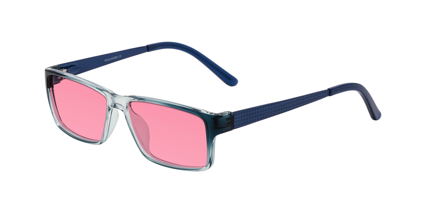 Angle of Natural in Gradient Blue with Pink Tinted Lenses