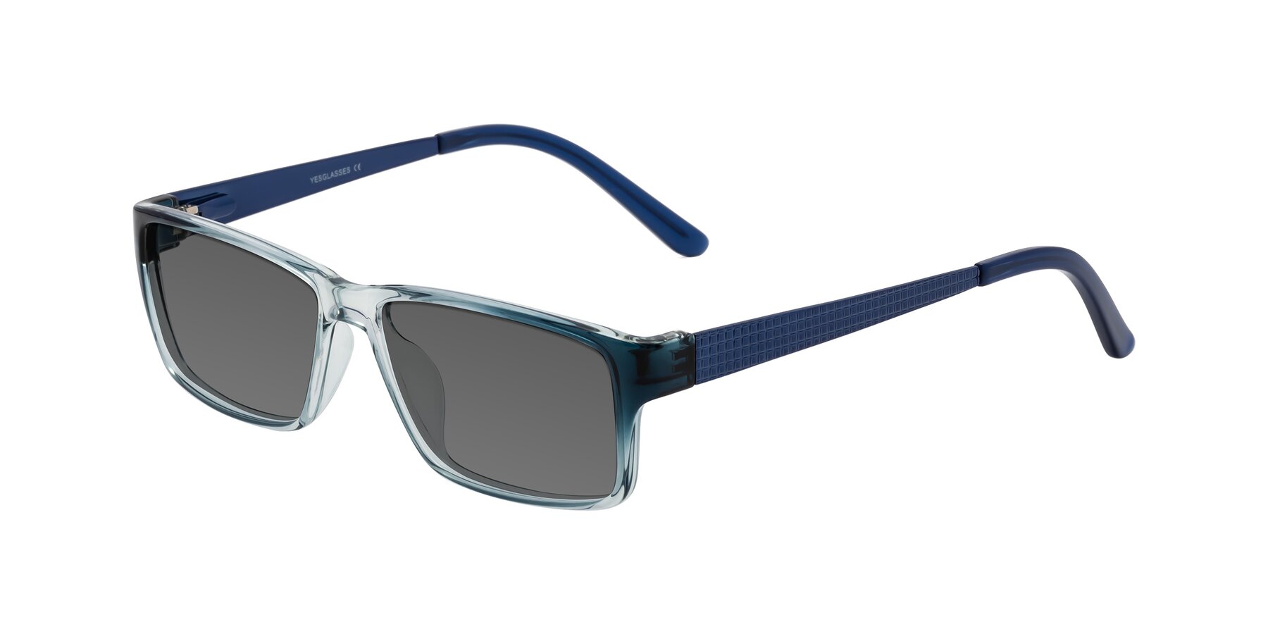 Angle of Natural in Gradient Blue with Medium Gray Tinted Lenses