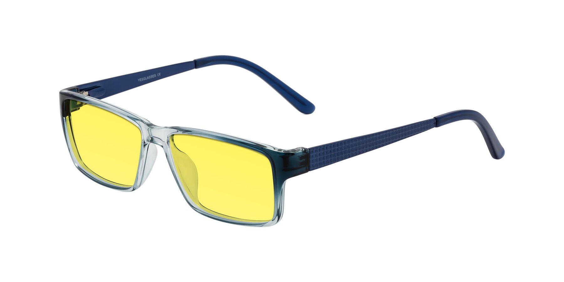 Angle of Natural in Gradient Blue with Medium Yellow Tinted Lenses