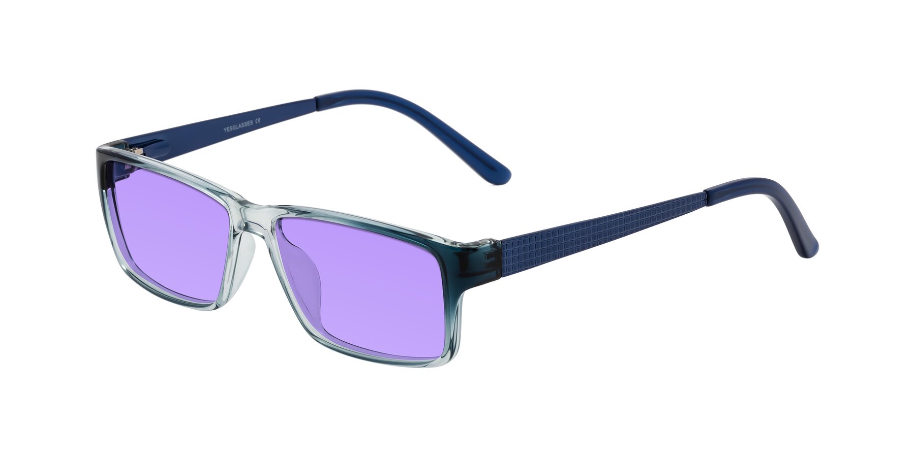 Angle of Natural in Gradient Blue with Medium Purple Tinted Lenses