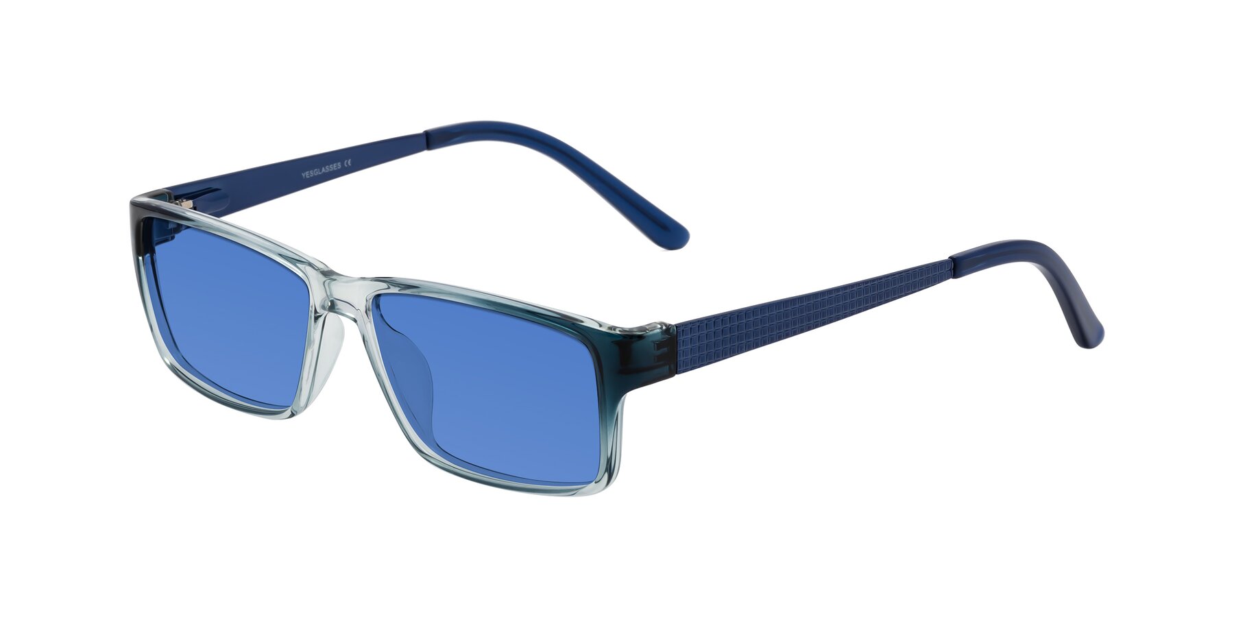 Angle of Natural in Gradient Blue with Blue Tinted Lenses