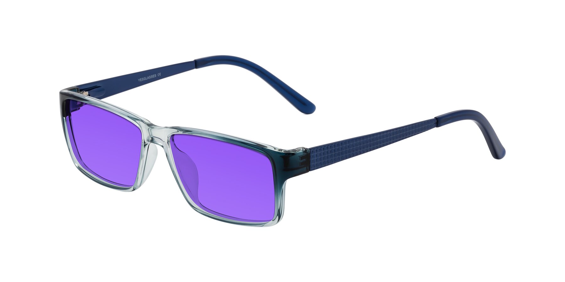 Angle of Natural in Gradient Blue with Purple Tinted Lenses