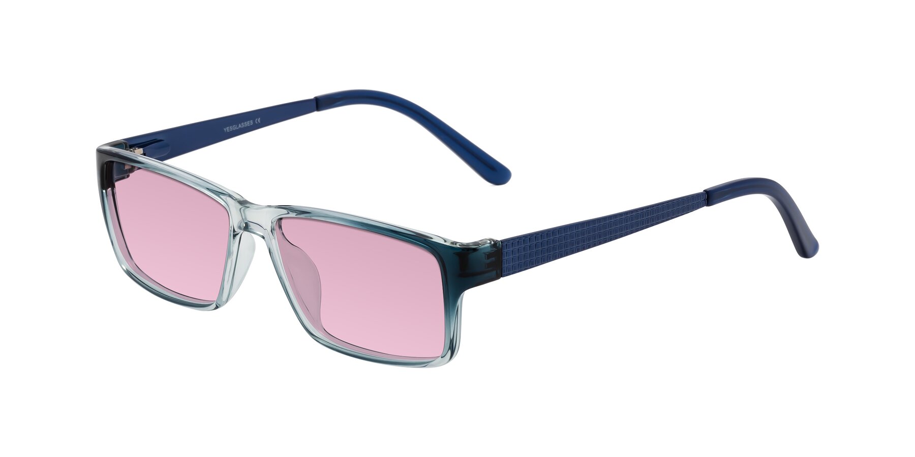 Angle of Natural in Gradient Blue with Light Wine Tinted Lenses