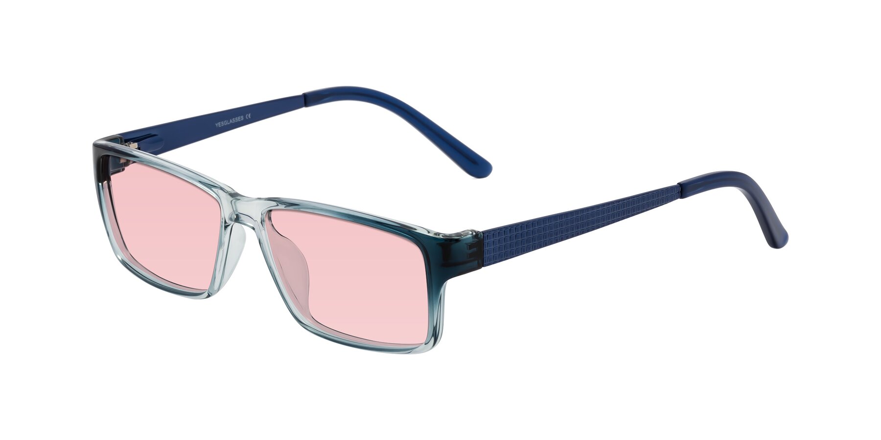 Angle of Natural in Gradient Blue with Light Garnet Tinted Lenses