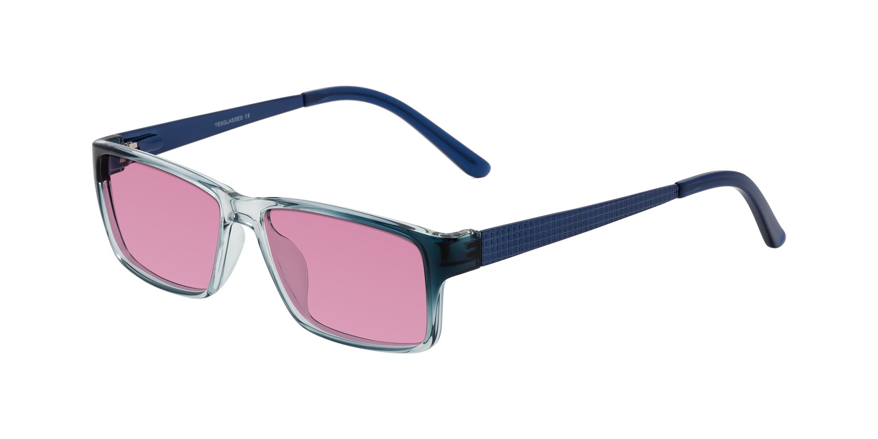 Angle of Natural in Gradient Blue with Medium Wine Tinted Lenses