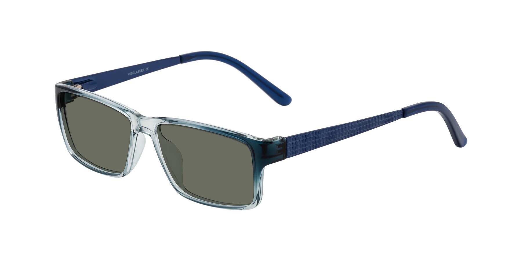 Angle of Natural in Gradient Blue with Gray Polarized Lenses