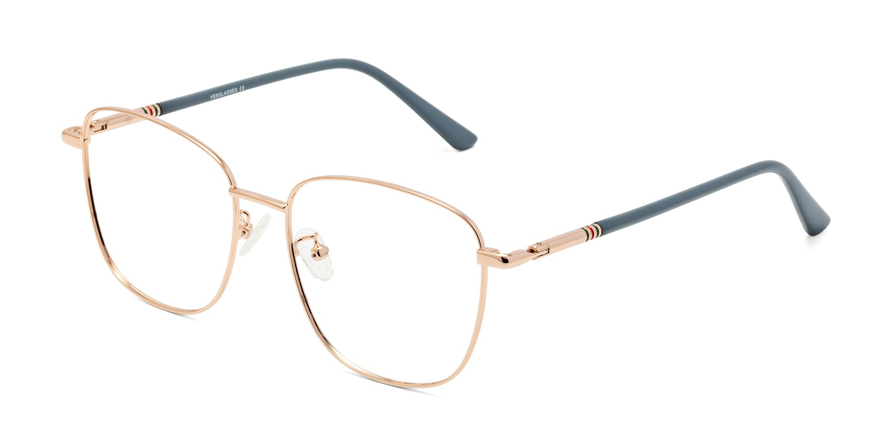 Angle of Love in Gold with Clear Eyeglass Lenses
