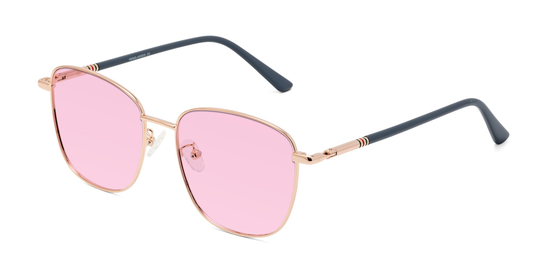 Angle of Love in Gold with Light Pink Tinted Lenses