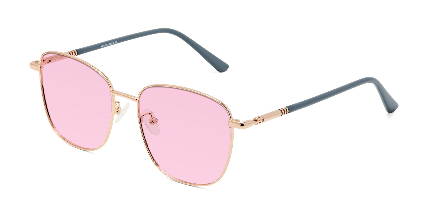 Angle of Love in Gold with Light Pink Tinted Lenses