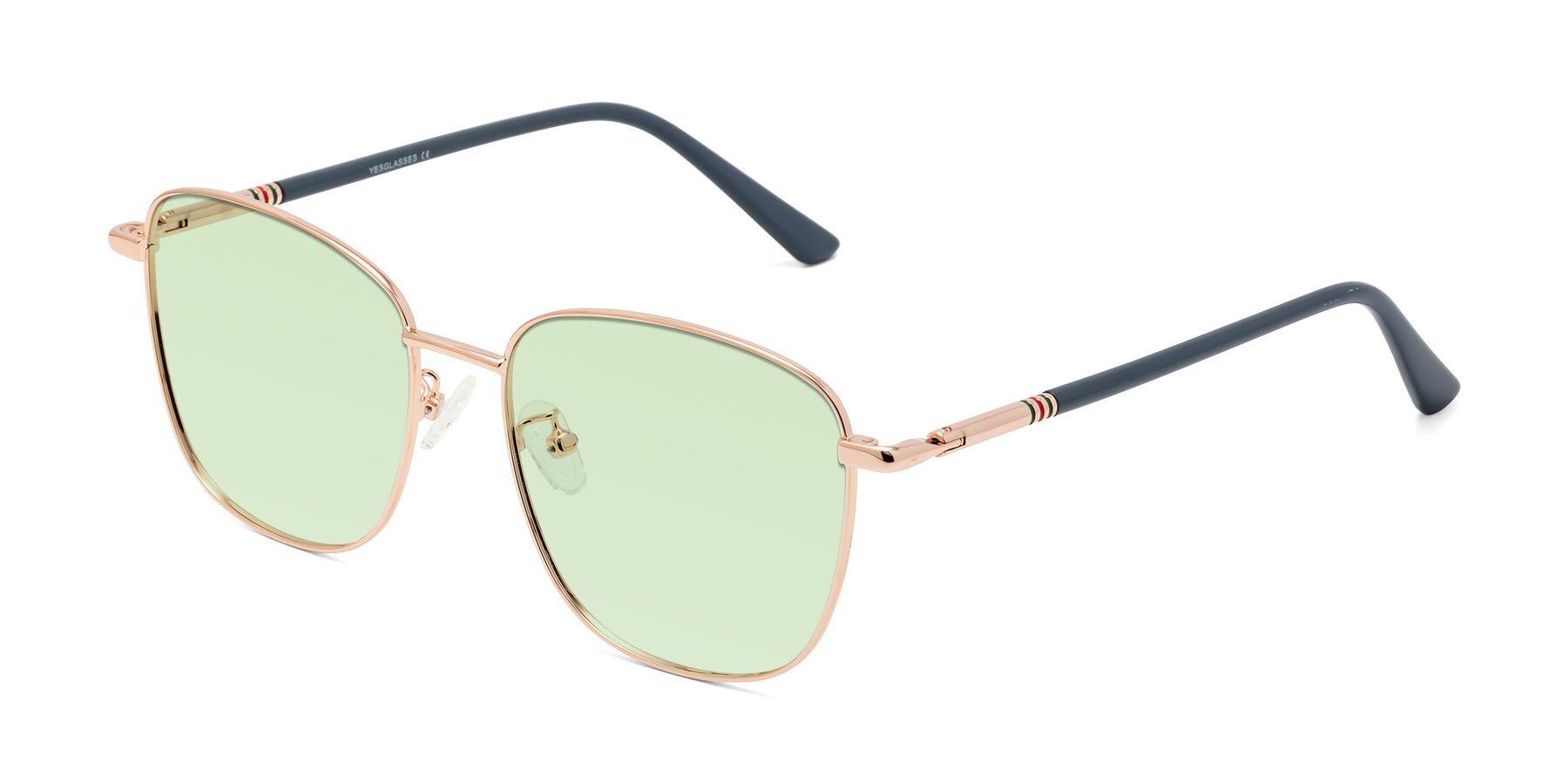 Angle of Love in Gold with Light Green Tinted Lenses