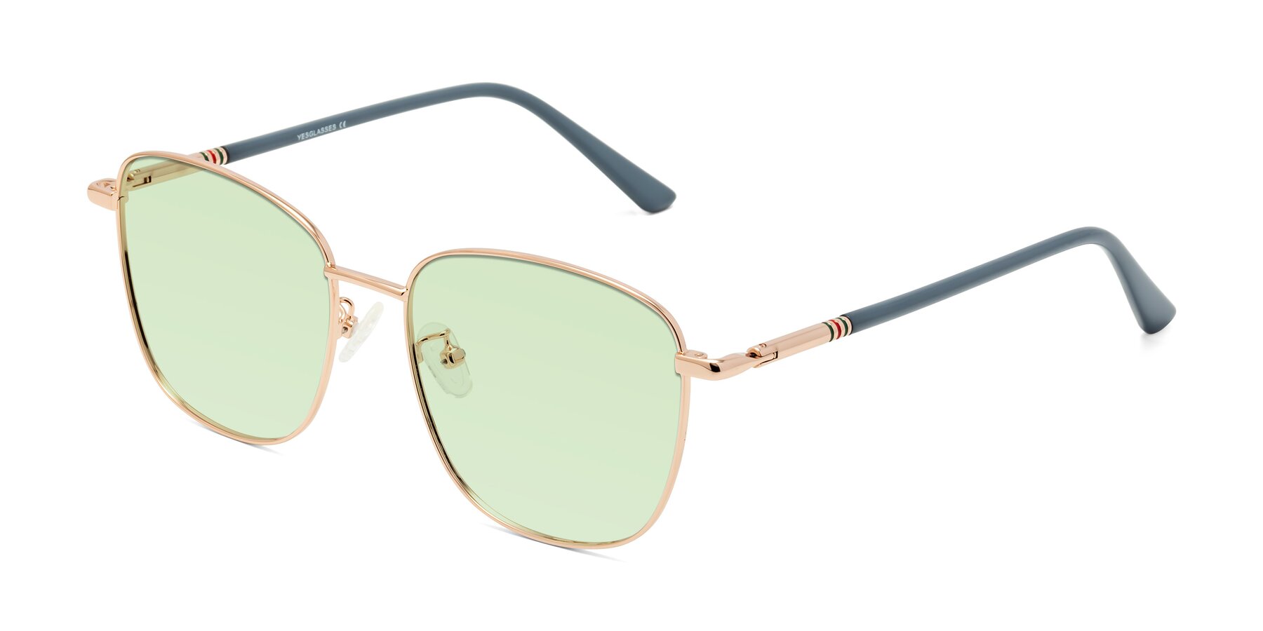 Angle of Love in Gold with Light Green Tinted Lenses