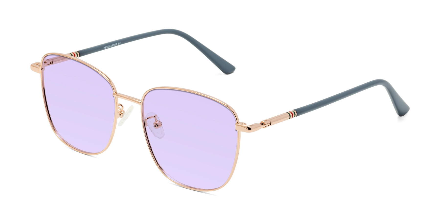 Angle of Love in Gold with Light Purple Tinted Lenses