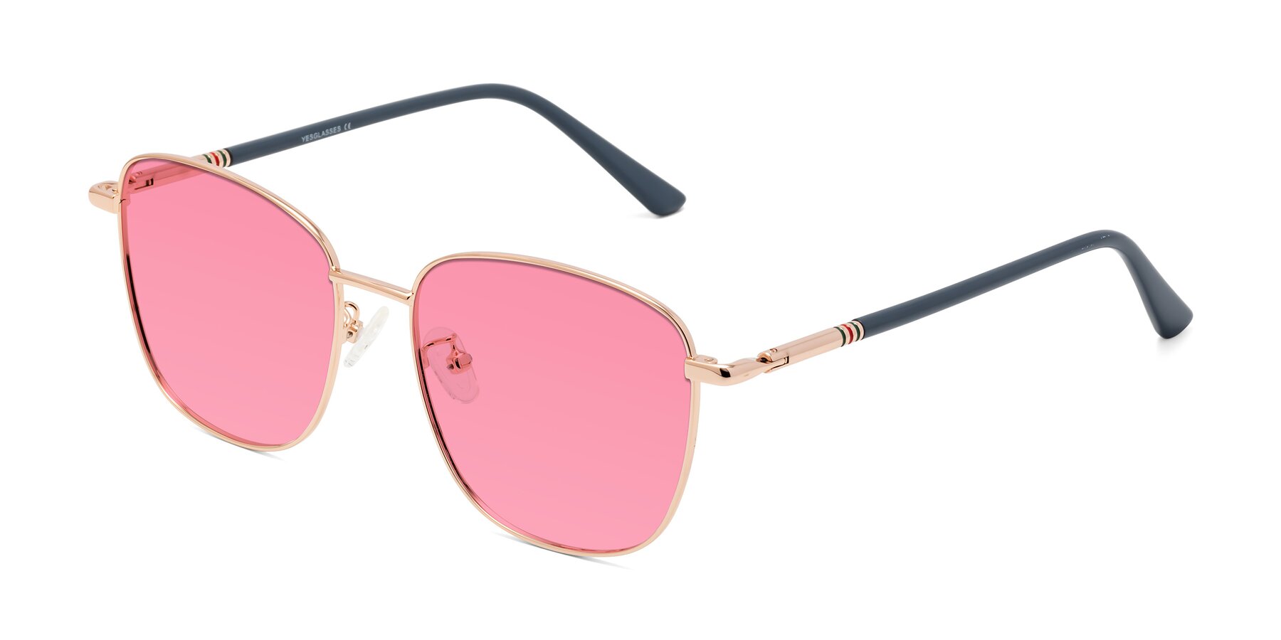 Angle of Love in Gold with Pink Tinted Lenses