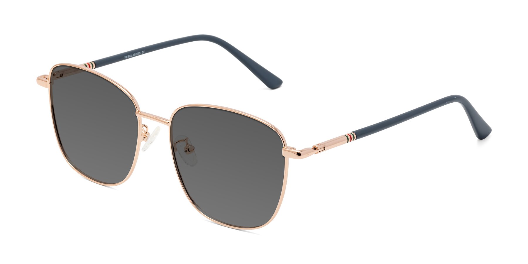 Angle of Love in Gold with Medium Gray Tinted Lenses