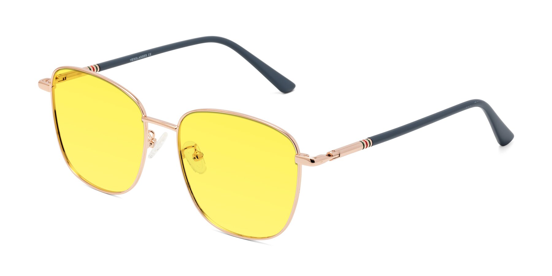 Angle of Love in Gold with Medium Yellow Tinted Lenses