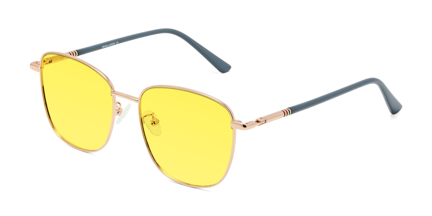Angle of Love in Gold with Medium Yellow Tinted Lenses