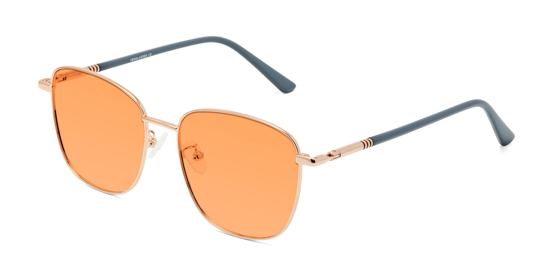 Angle of Love in Gold with Medium Orange Tinted Lenses