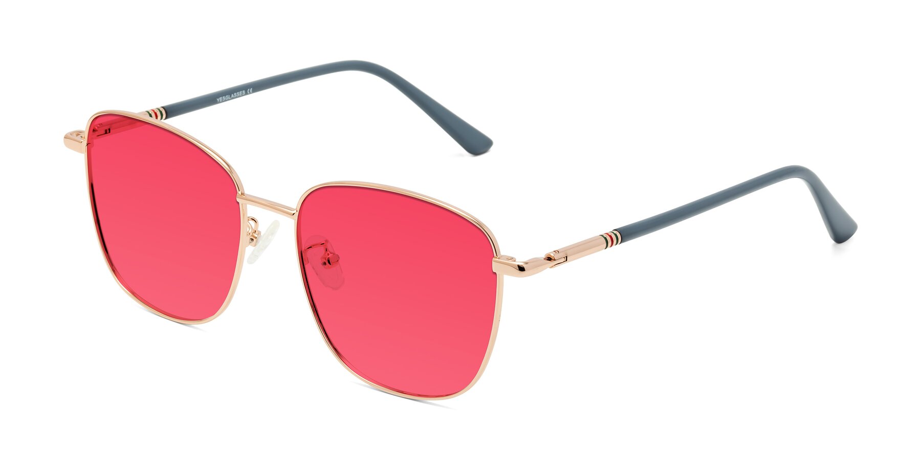 Angle of Love in Gold with Red Tinted Lenses