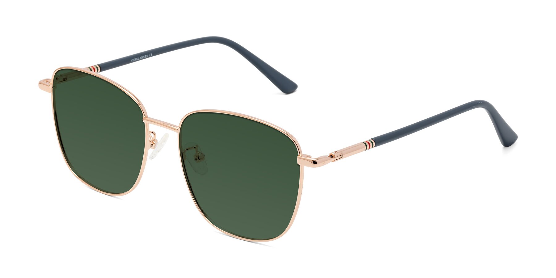 Angle of Love in Gold with Green Tinted Lenses