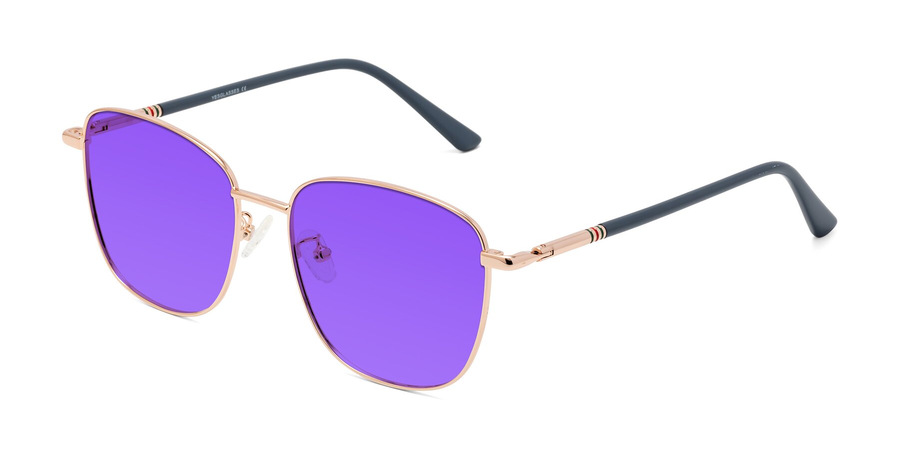 Angle of Love in Gold with Purple Tinted Lenses