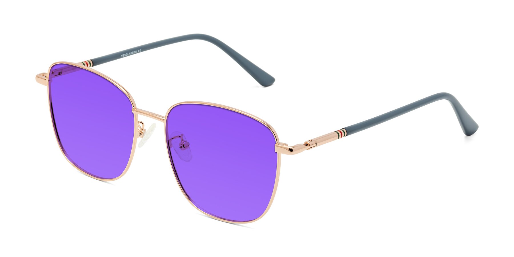 Angle of Love in Gold with Purple Tinted Lenses