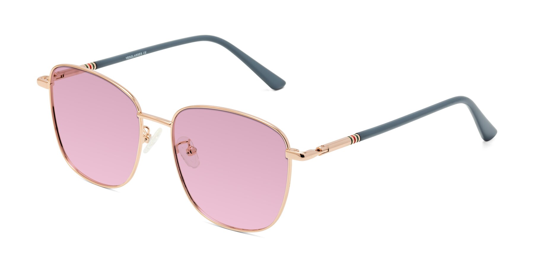 Angle of Love in Gold with Light Wine Tinted Lenses