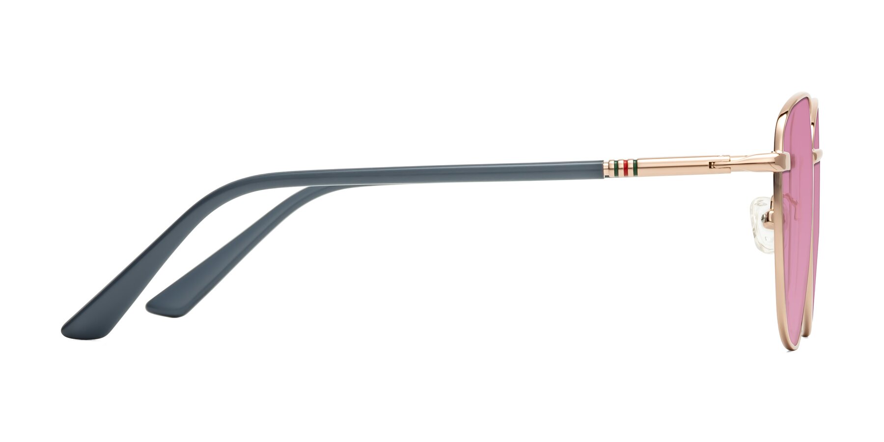 Side of Love in Gold with Medium Wine Tinted Lenses