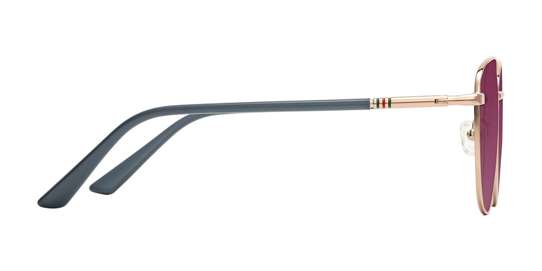 Side of Love in Gold with Wine Tinted Lenses