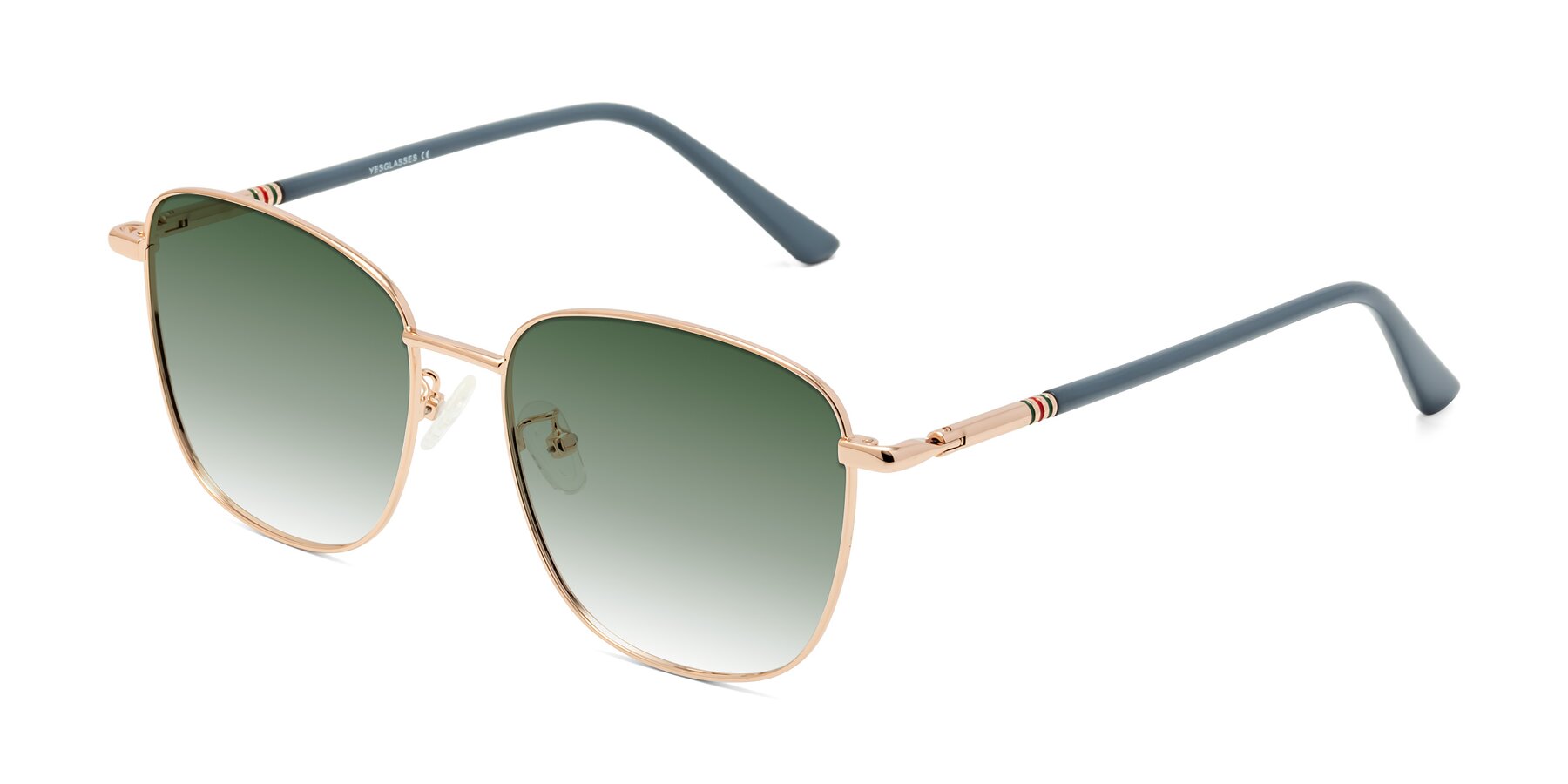 Angle of Love in Gold with Green Gradient Lenses