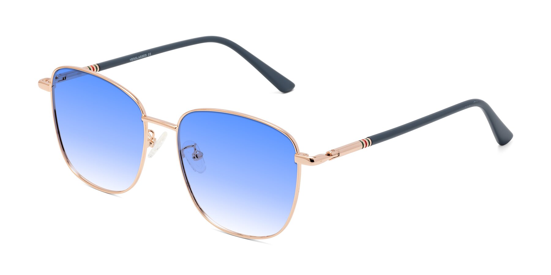 Angle of Love in Gold with Blue Gradient Lenses