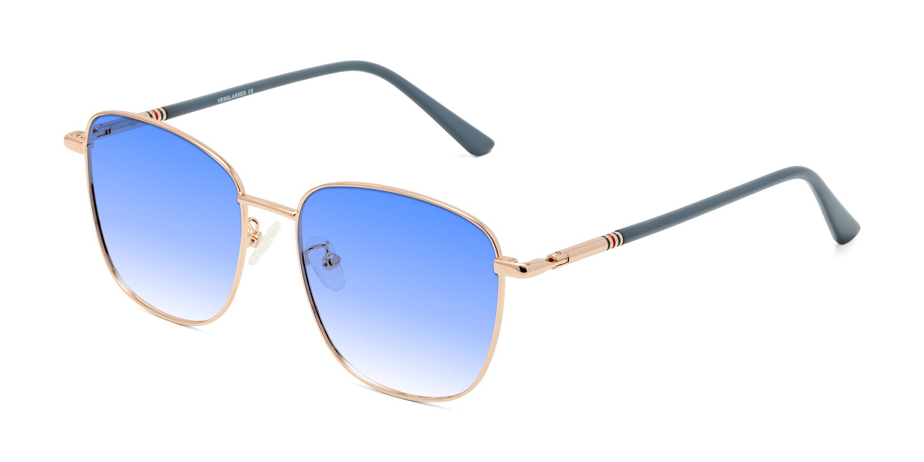 Angle of Love in Gold with Blue Gradient Lenses