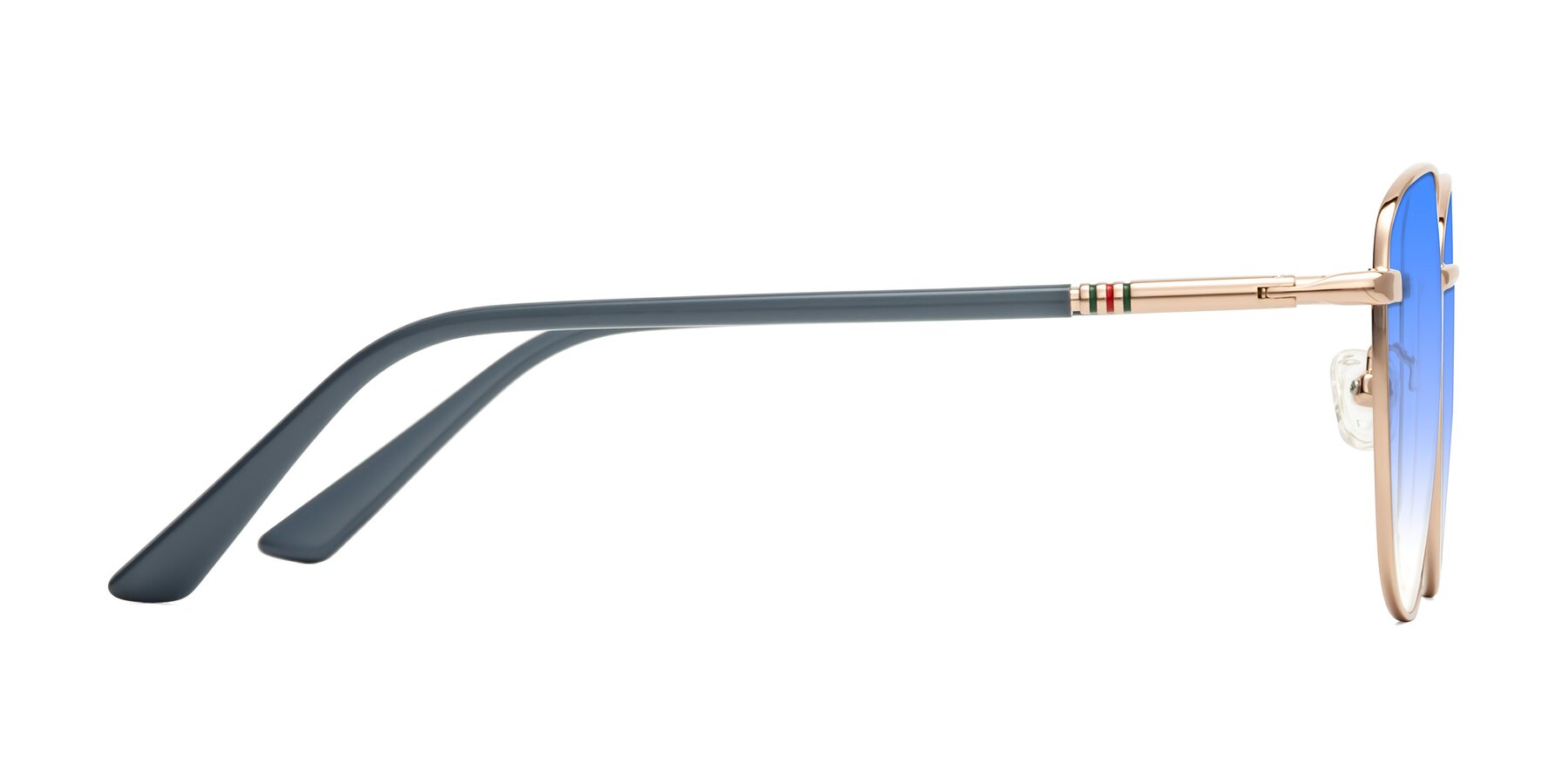 Side of Love in Gold with Blue Gradient Lenses