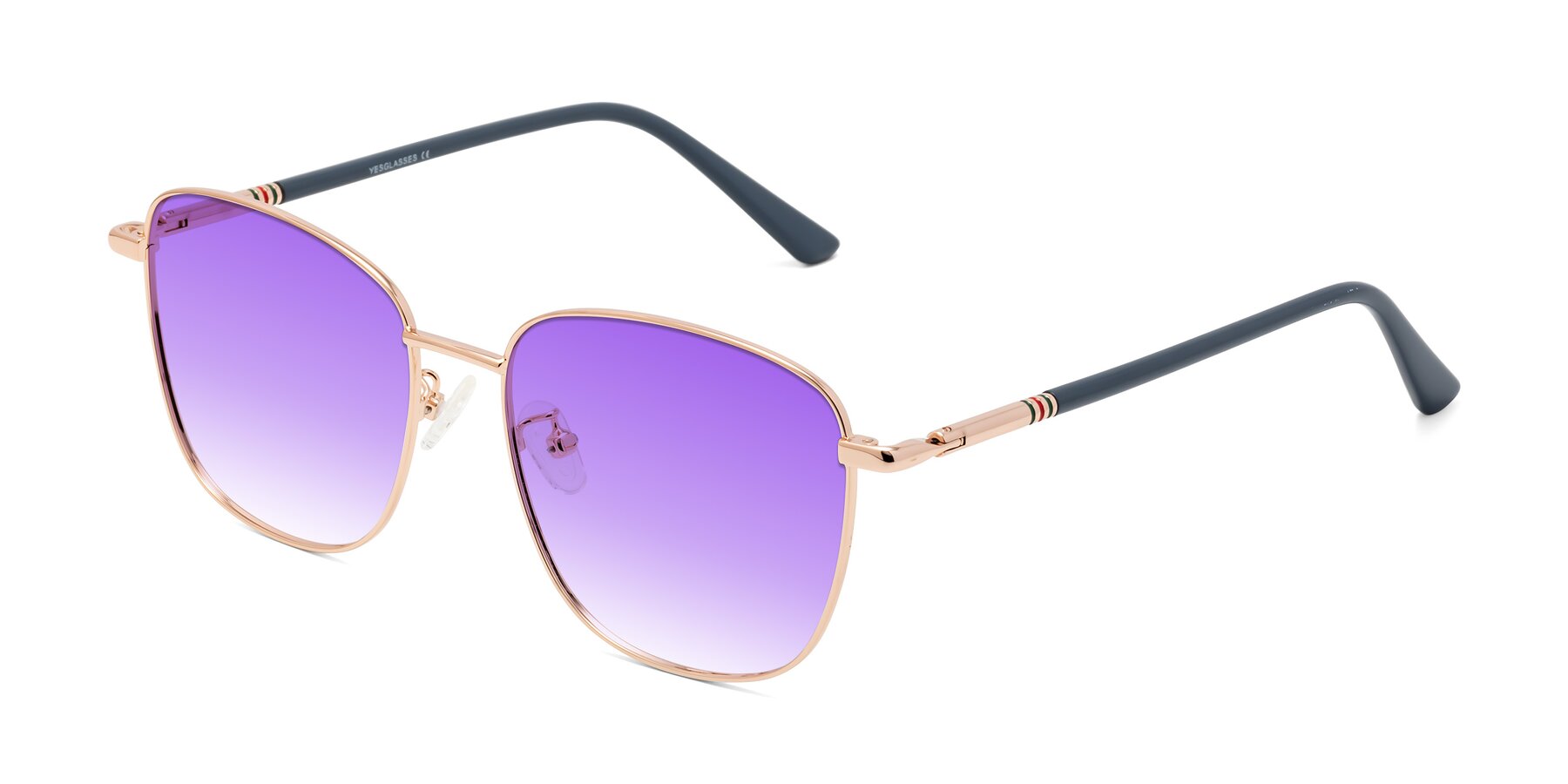 Angle of Love in Gold with Purple Gradient Lenses