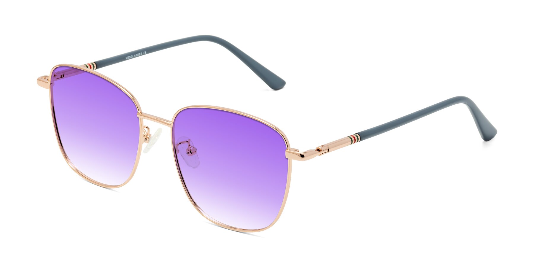 Angle of Love in Gold with Purple Gradient Lenses