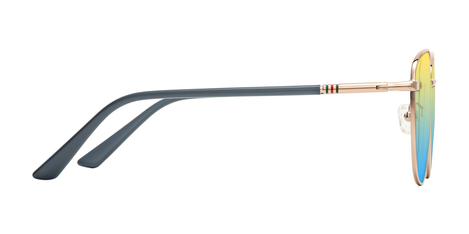 Side of Love in Gold with Yellow / Blue Gradient Lenses