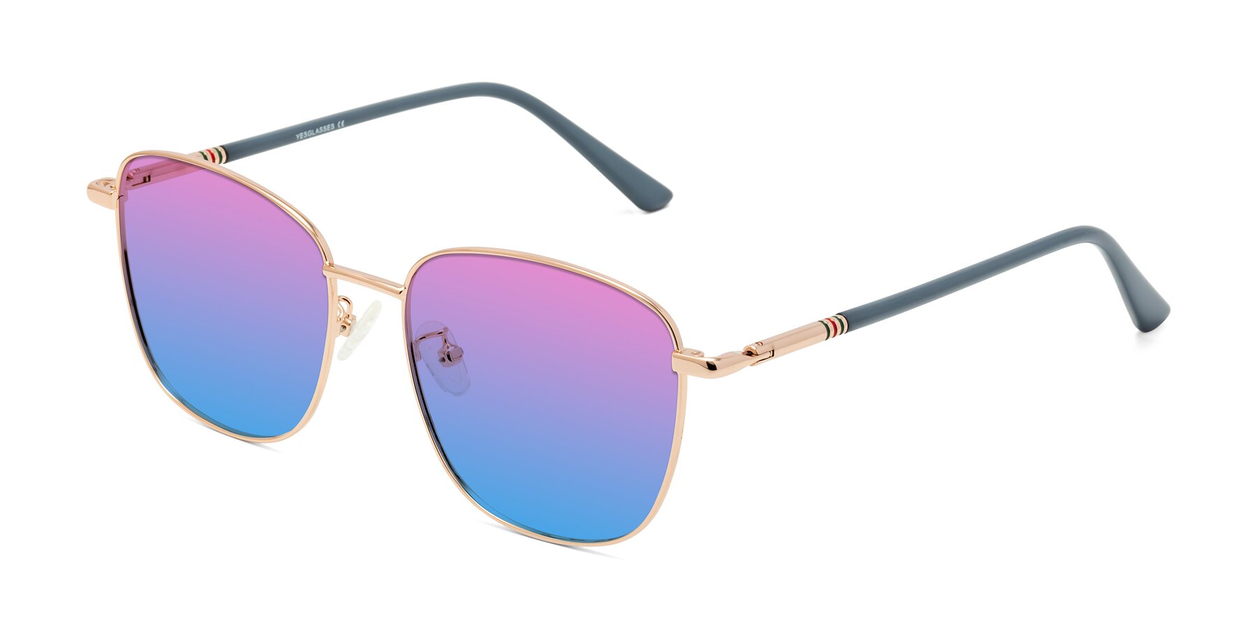 Angle of Love in Gold with Pink / Blue Gradient Lenses
