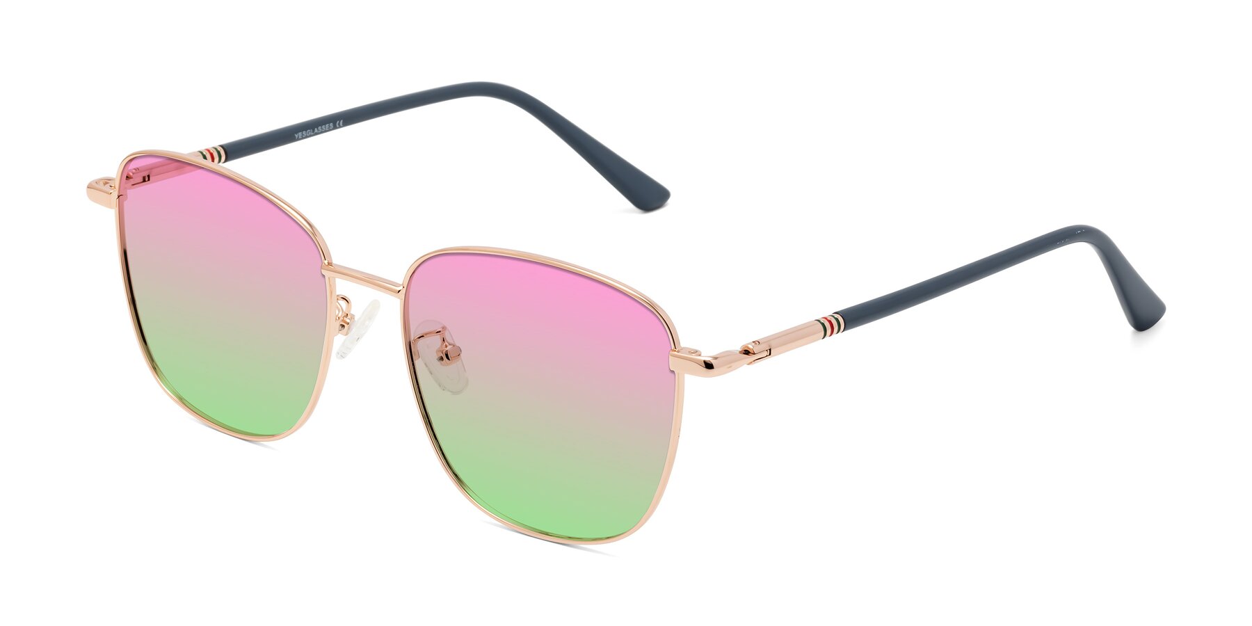 Angle of Love in Gold with Pink / Green Gradient Lenses