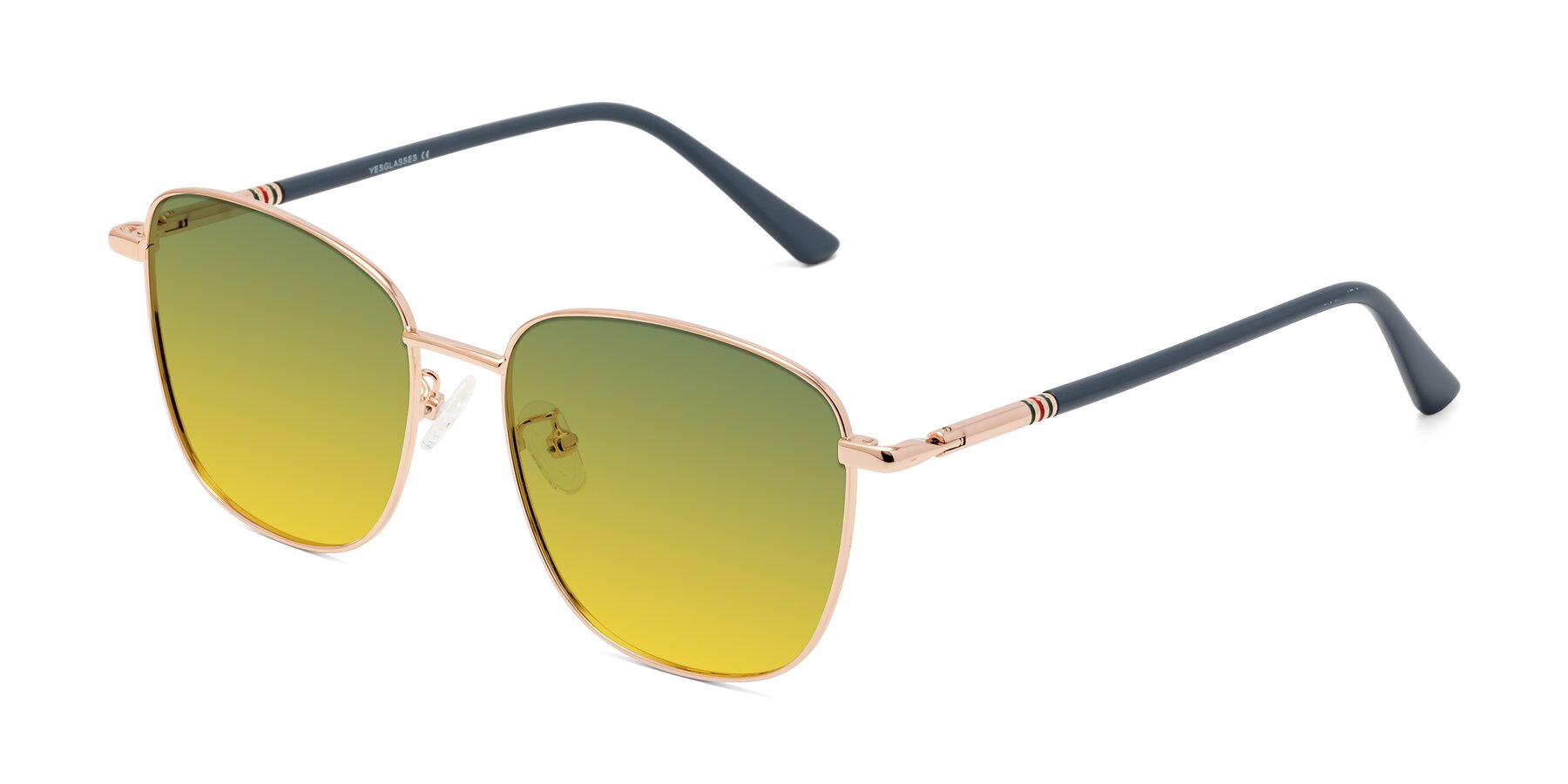 Angle of Love in Gold with Green / Yellow Gradient Lenses