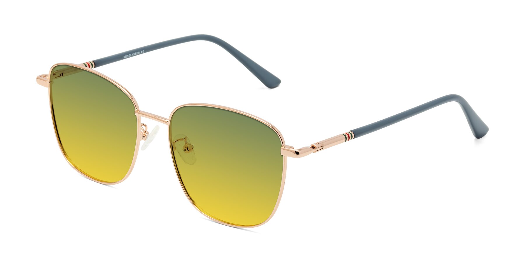 Angle of Love in Gold with Green / Yellow Gradient Lenses
