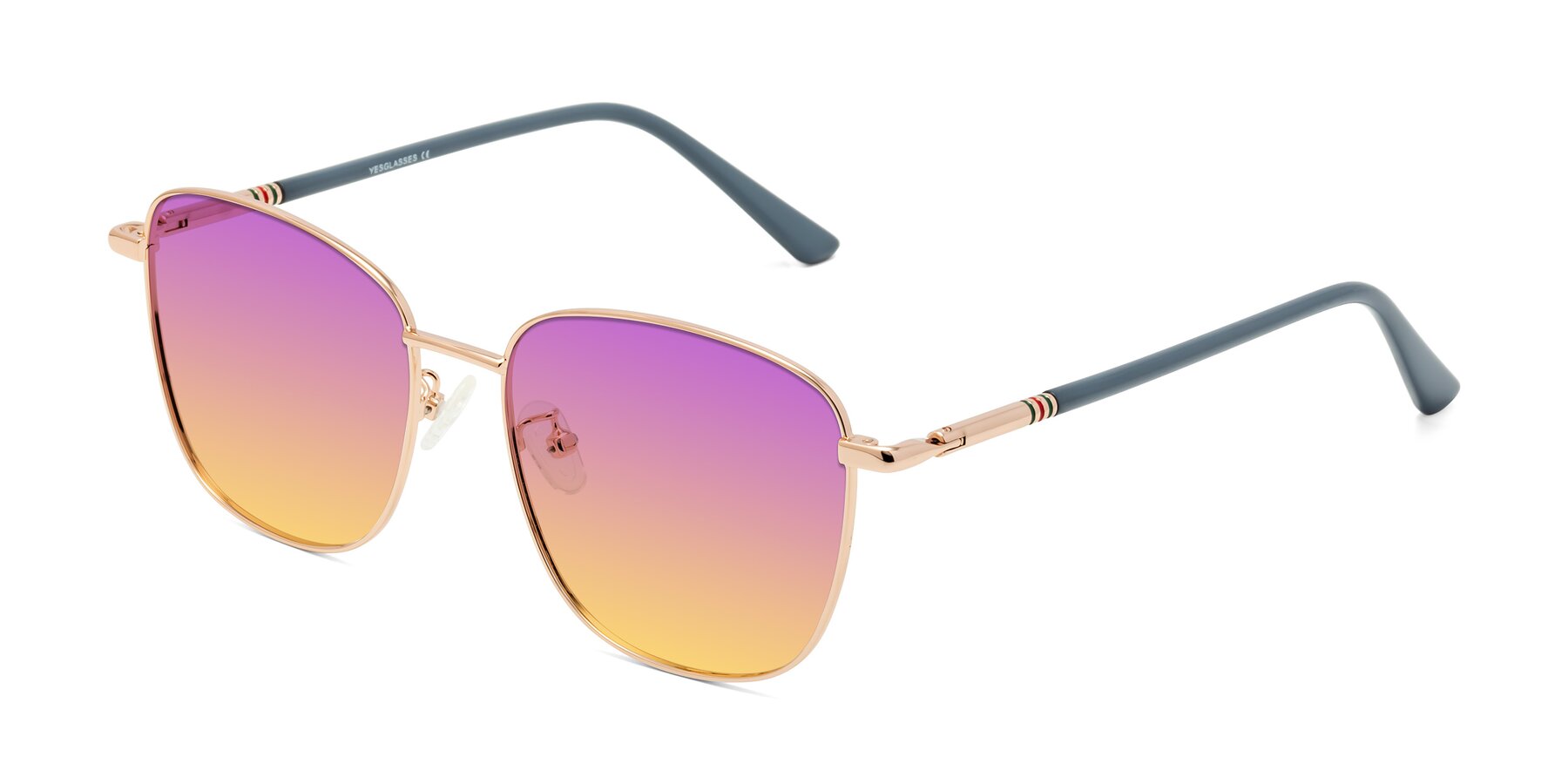 Angle of Love in Gold with Purple / Yellow Gradient Lenses