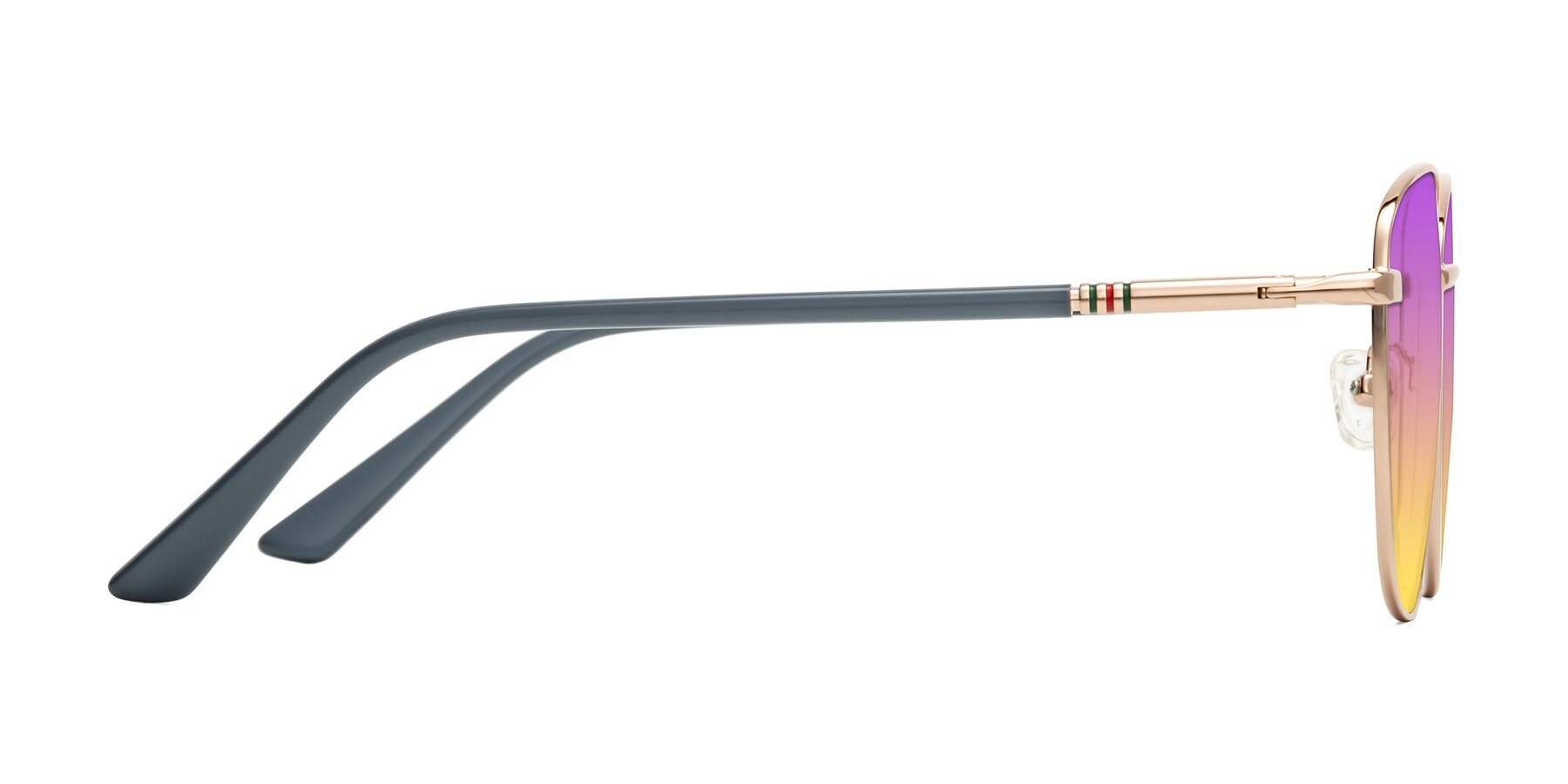 Side of Love in Gold with Purple / Yellow Gradient Lenses