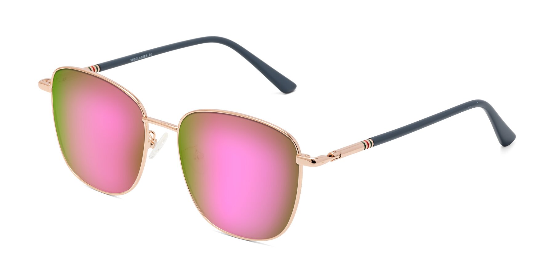 Angle of Love in Gold with Pink Mirrored Lenses