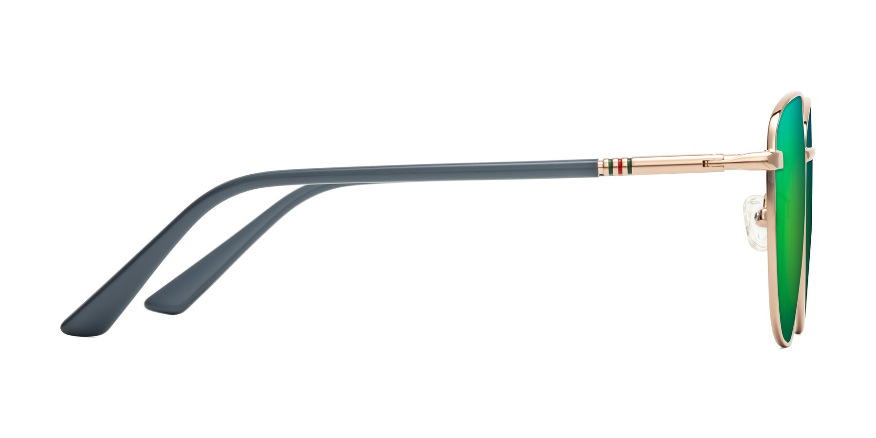 Side of Love in Gold with Green Mirrored Lenses