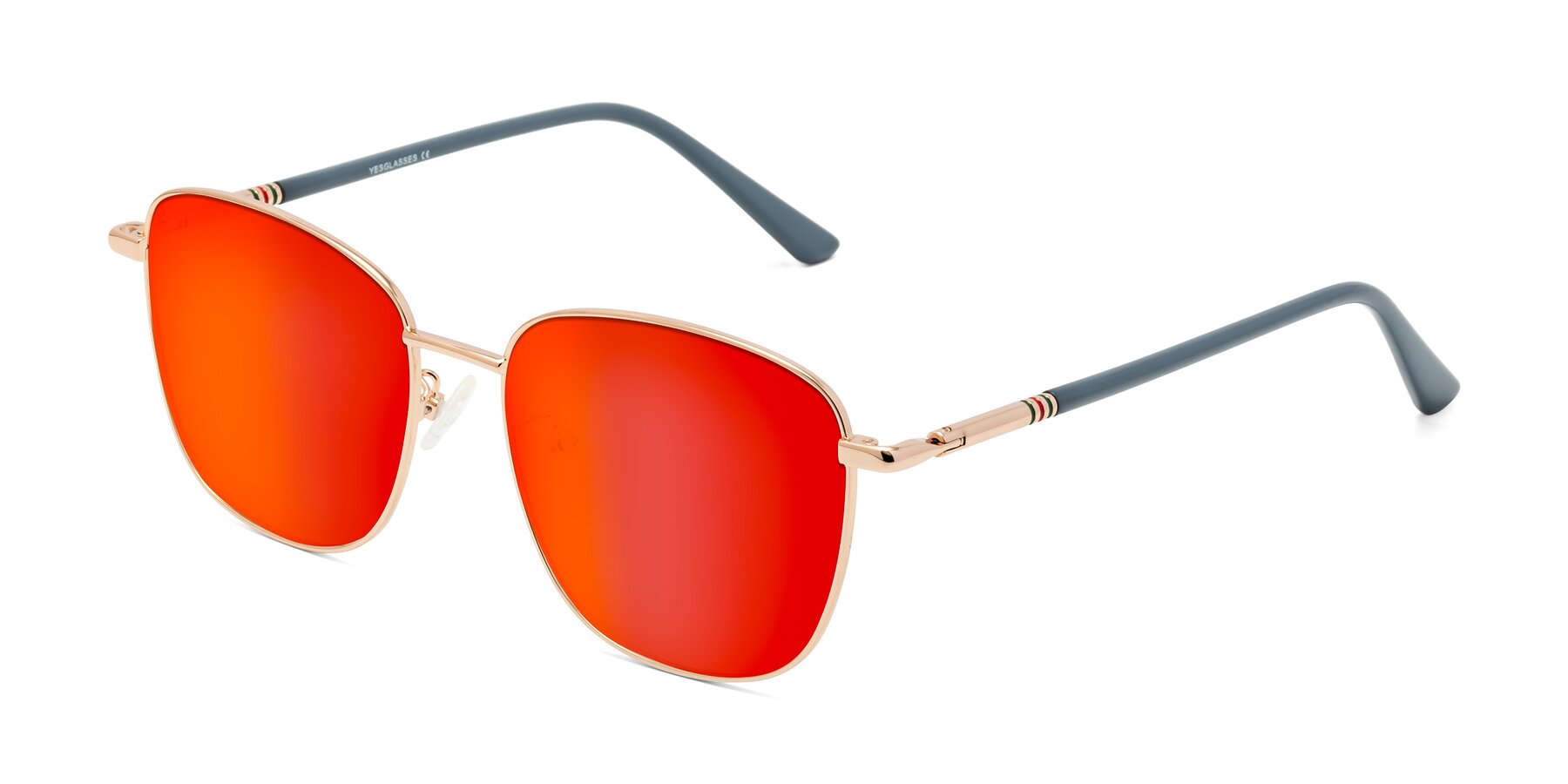 Angle of Love in Gold with Red Gold Mirrored Lenses