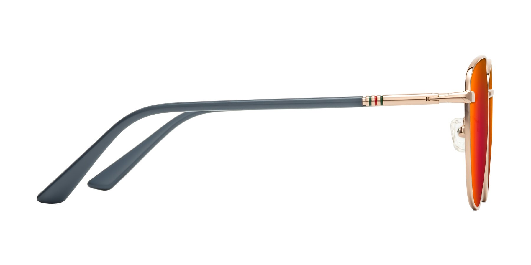 Side of Love in Gold with Red Gold Mirrored Lenses