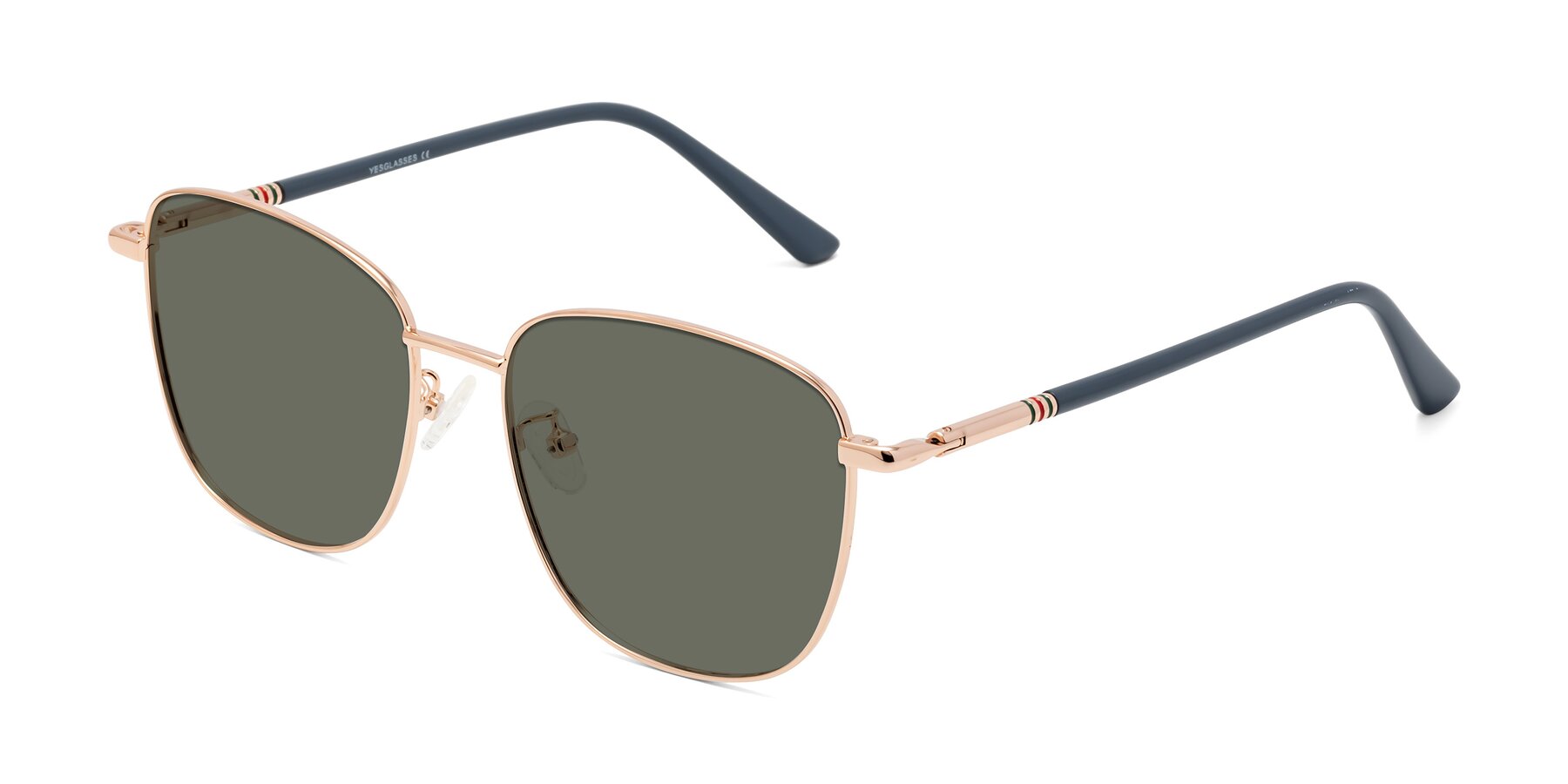 Angle of Love in Gold with Gray Polarized Lenses