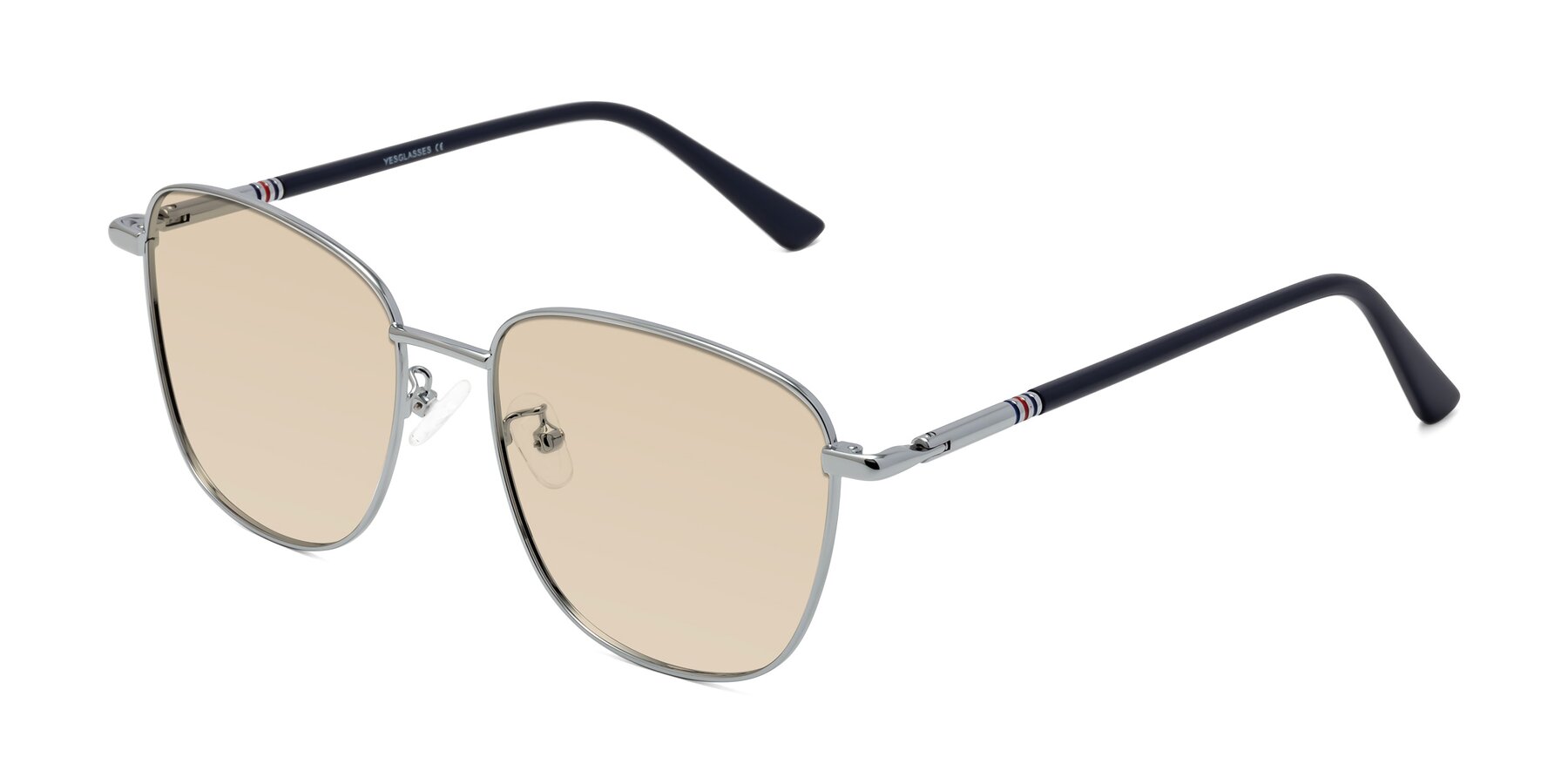 Angle of Love in Silver with Light Brown Tinted Lenses