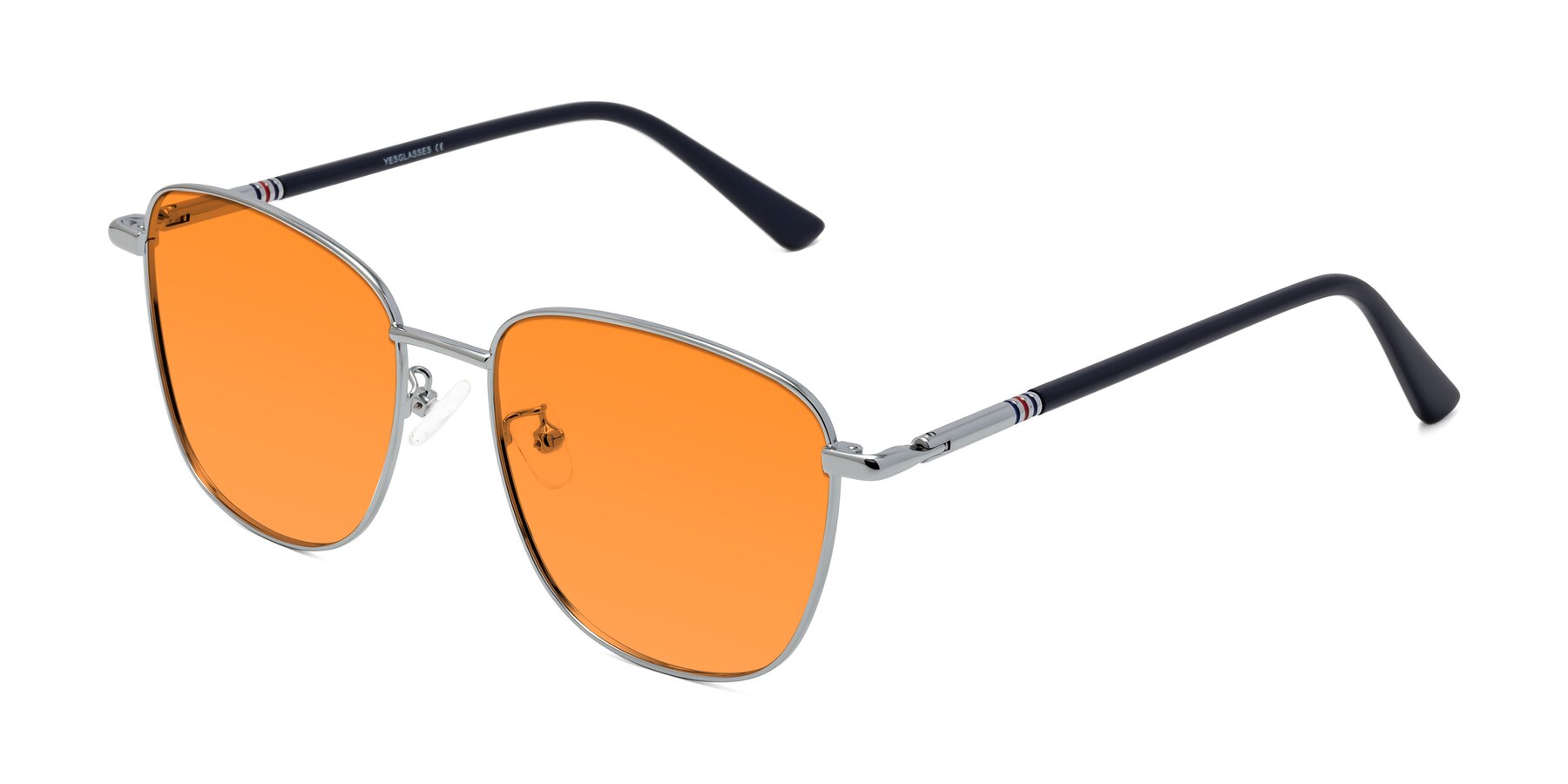 Angle of Love in Silver with Orange Tinted Lenses