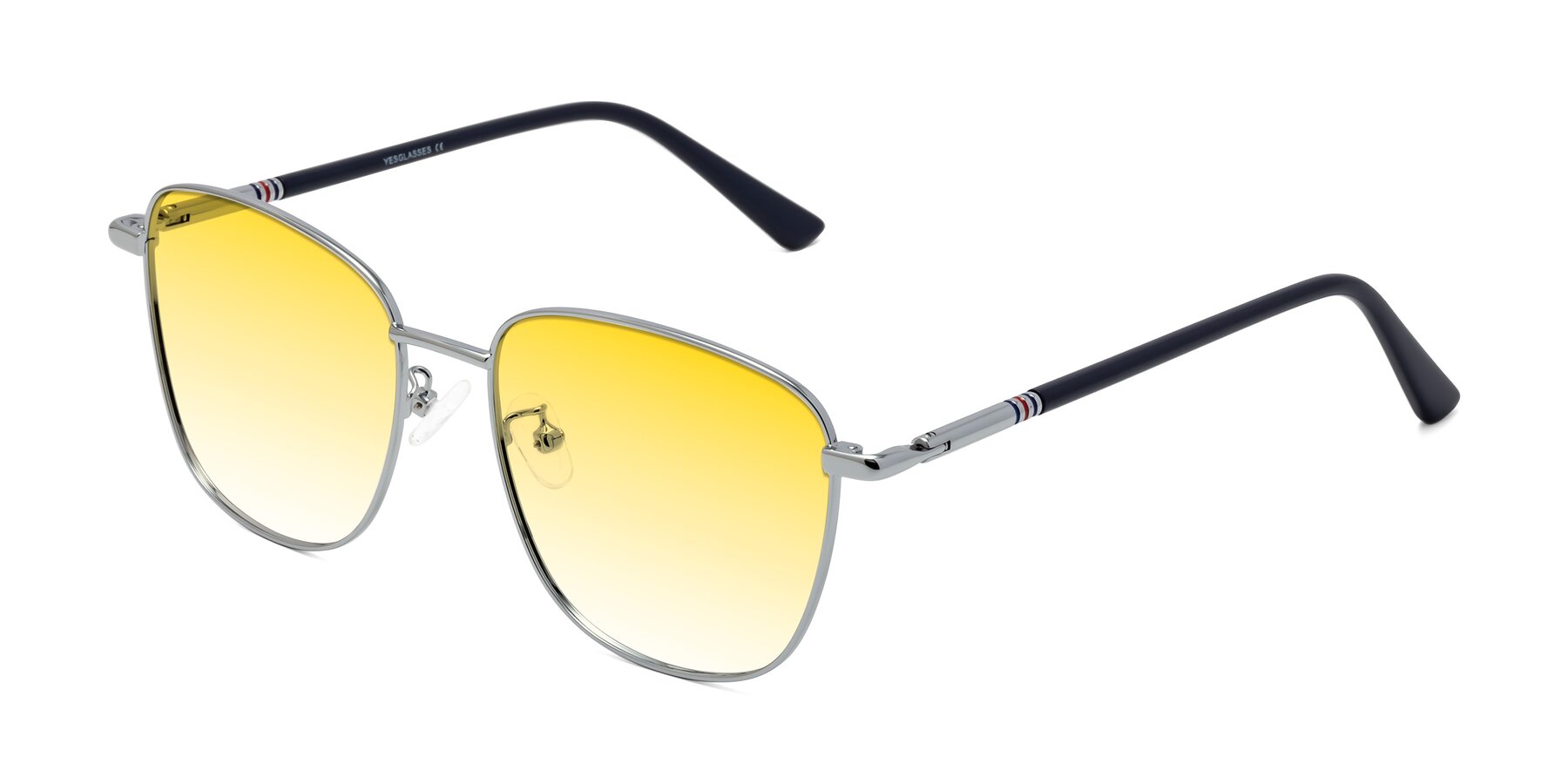 Angle of Love in Silver with Yellow Gradient Lenses