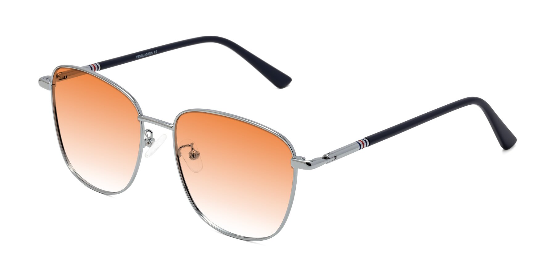 Angle of Love in Silver with Orange Gradient Lenses